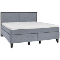 BOXSPRINGBETT 160/200 cm  in Grau  - Schwarz/Grau, Design, Holz/Textil (160/200cm) - Hom`in