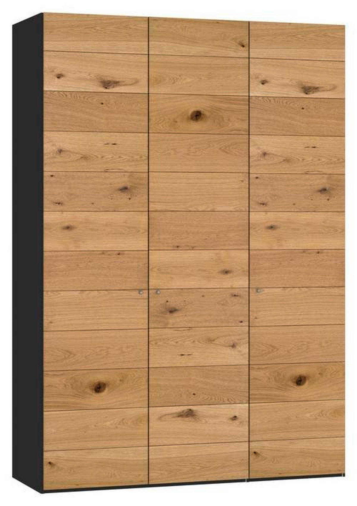 DREHTÜRENSCHRANK 152/220/59 cm 3-türig Wildeiche  - Wildeiche/Silberfarben, Design, Holz/Holzwerkstoff (152/220/59cm) - Jutzler
