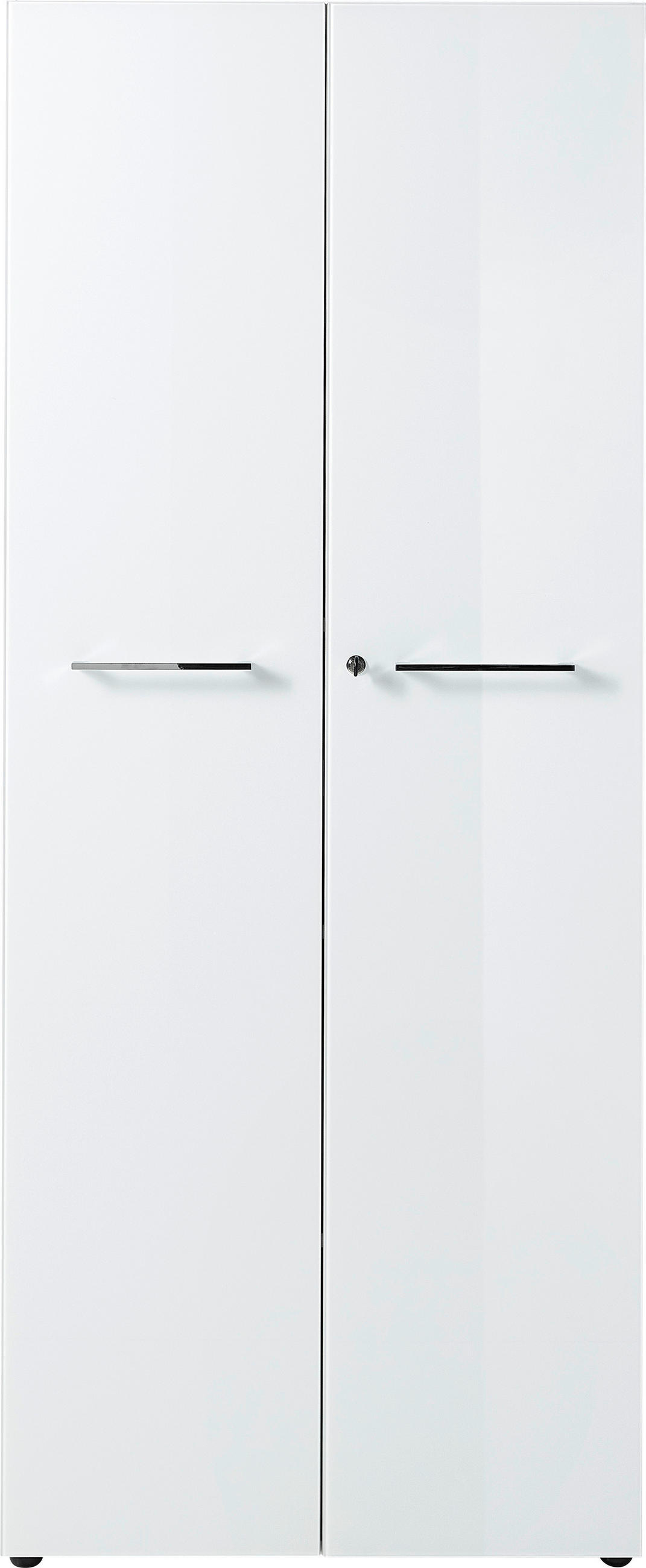 AKTENSCHRANK 80/196/37 cm  - Weiss, Modern, Glas/Holzwerkstoff (80/196/37cm) - Germania