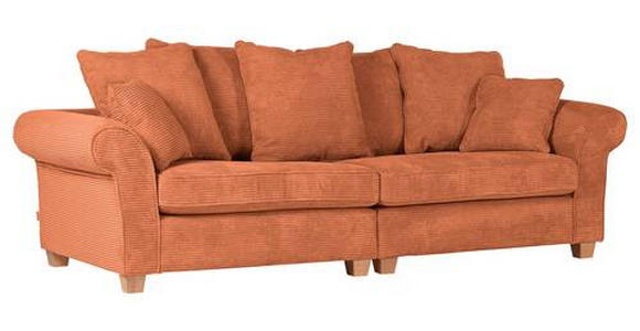 BIGSOFA Cord Kupferfarben  - Eichefarben/Kupferfarben, LIFESTYLE, Holz/Textil (264/70/111cm) - Landscape