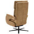 RELAXSESSEL in Leder Honig  - Schwarz/Honig, Design, Leder/Metall (70/117/85cm) - Dieter Knoll