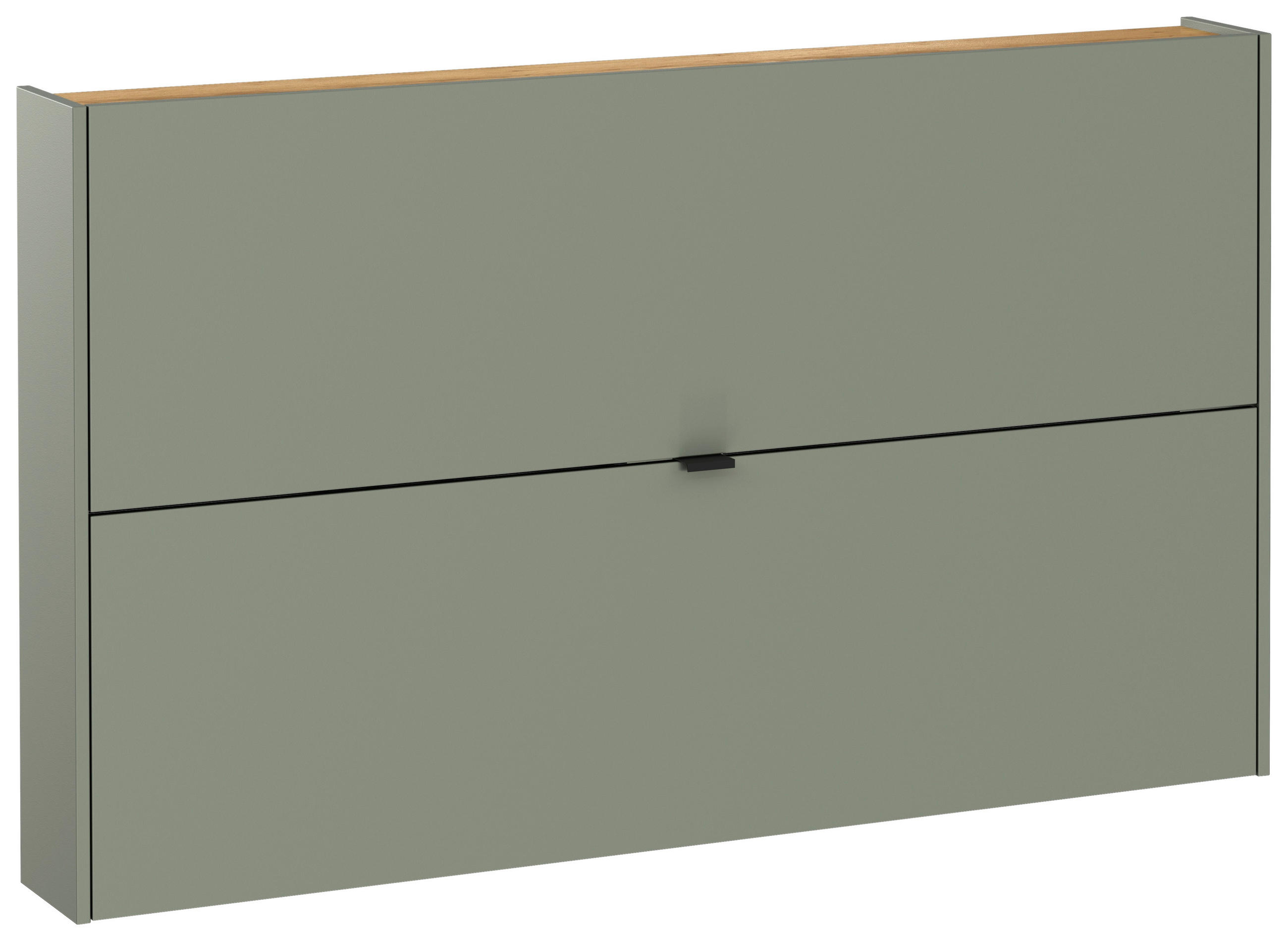 HÄNGESCHUHSCHRANK Eichefarben, Pastellgrün  - Eichefarben/Pastellgrün, Design, Holzwerkstoff/Metall (140/83/18cm)