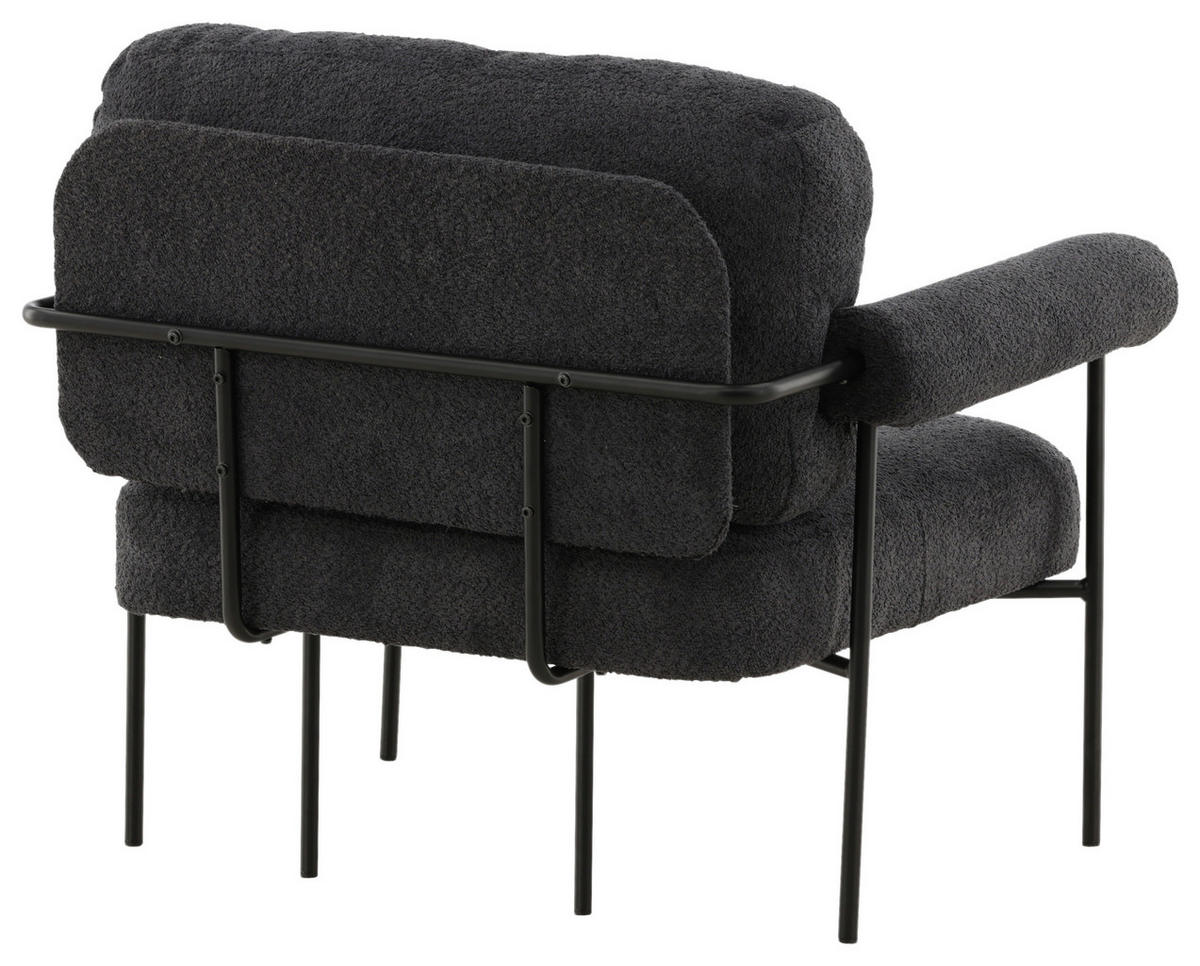 SESSEL in  - Schwarz, Design, Kunststoff/Textil (95/83/87cm) - Livetastic