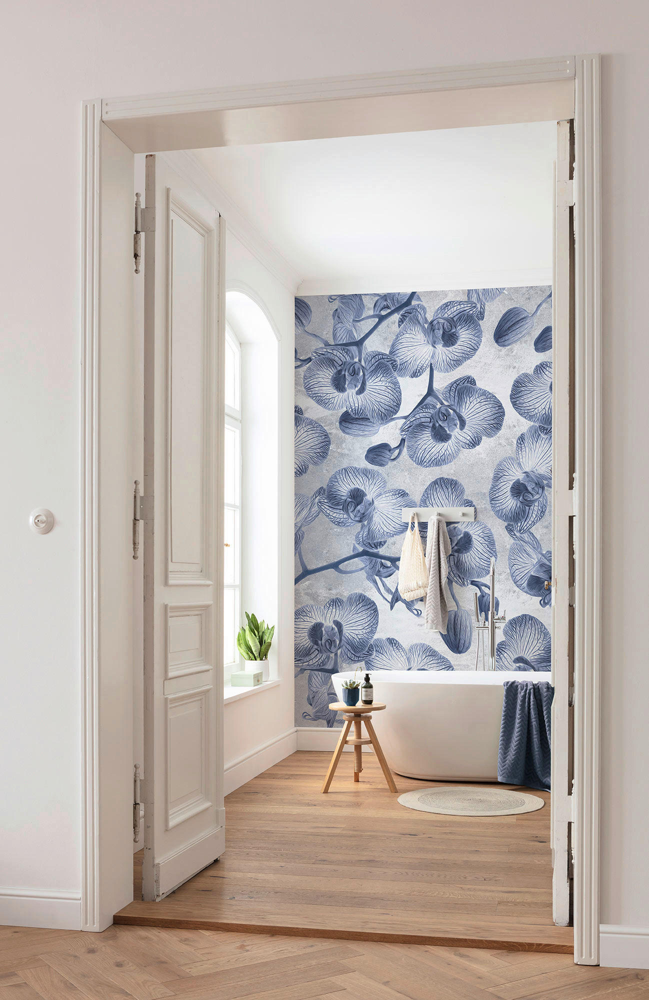 VLIESTAPETE - Blau/Weiß, Basics (200/250cm) - Xora