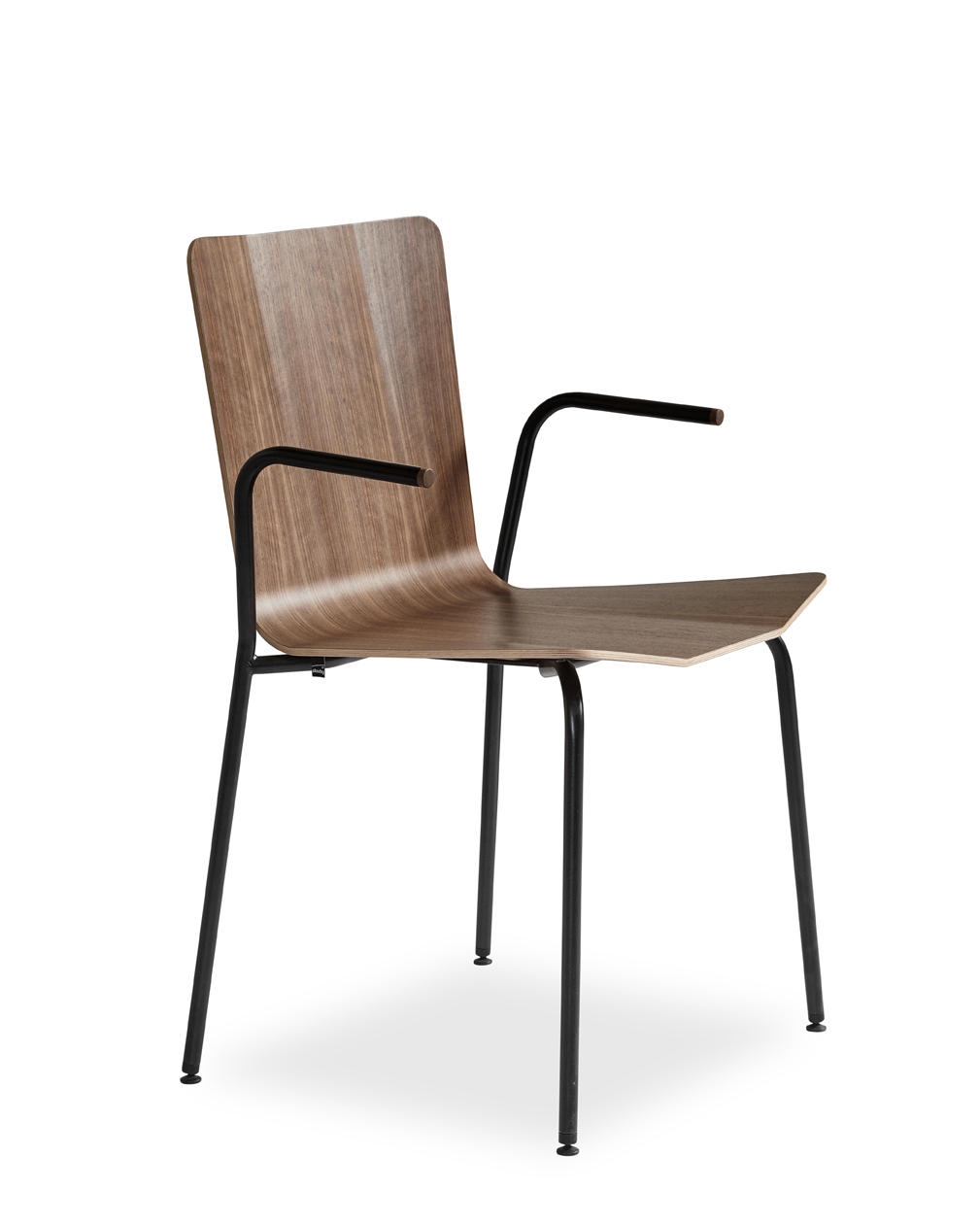 STOL stål  - nötfärg/valnötsfärgad, Design, metall/trä - Skovby