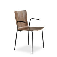 STOL stål  - nötfärg/valnötsfärgad, Design, metall/trä - Skovby