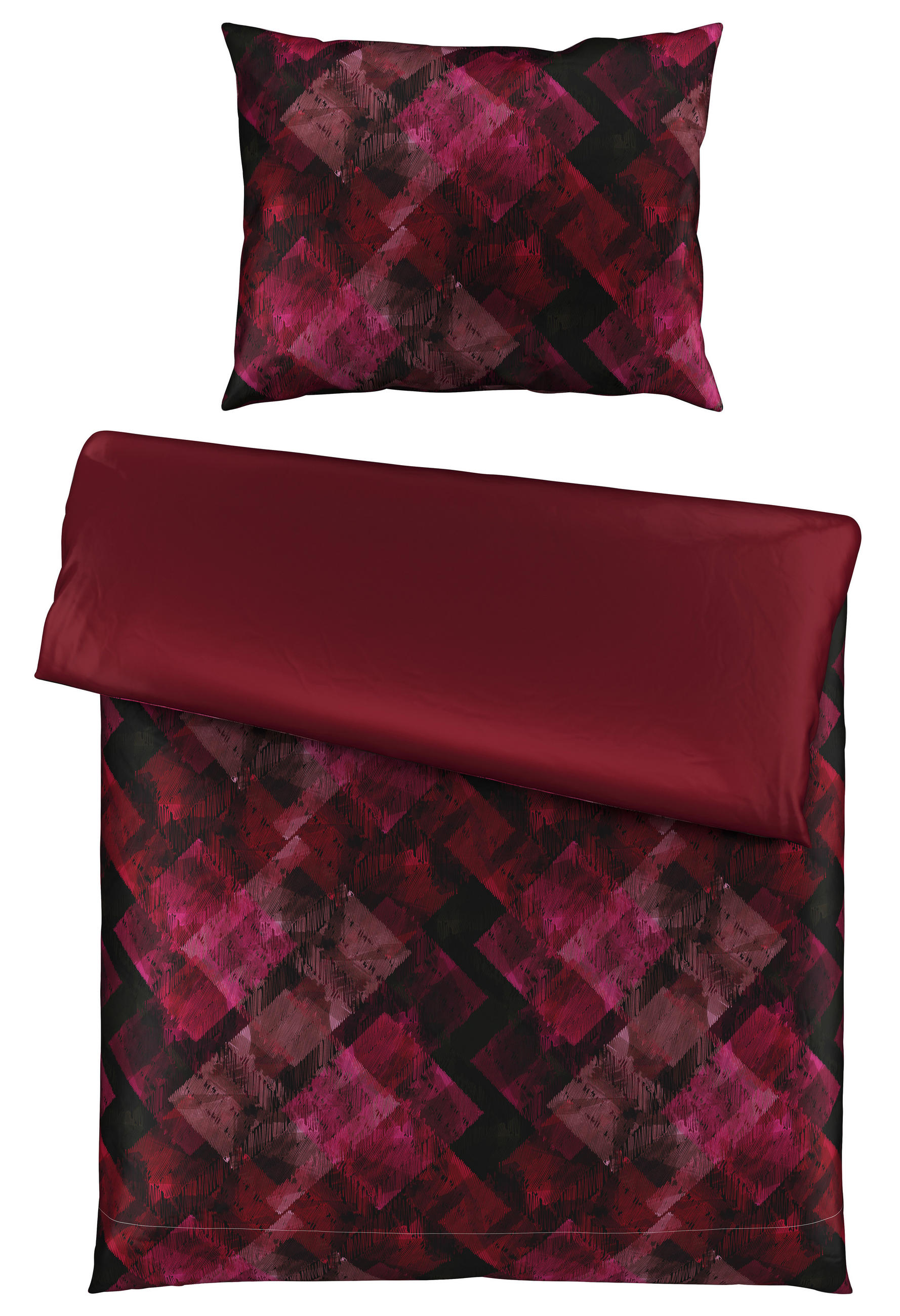 WENDEBETTWÄSCHE Sebi Satin 140/200 cm  - Lila, KONVENTIONELL, Textil (140/200cm) - Novel