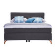 BOXSPRINGBETT 120/200 cm  in Anthrazit  - Anthrazit/Kupferfarben, KONVENTIONELL, Textil/Metall (120/200cm) - Esposa