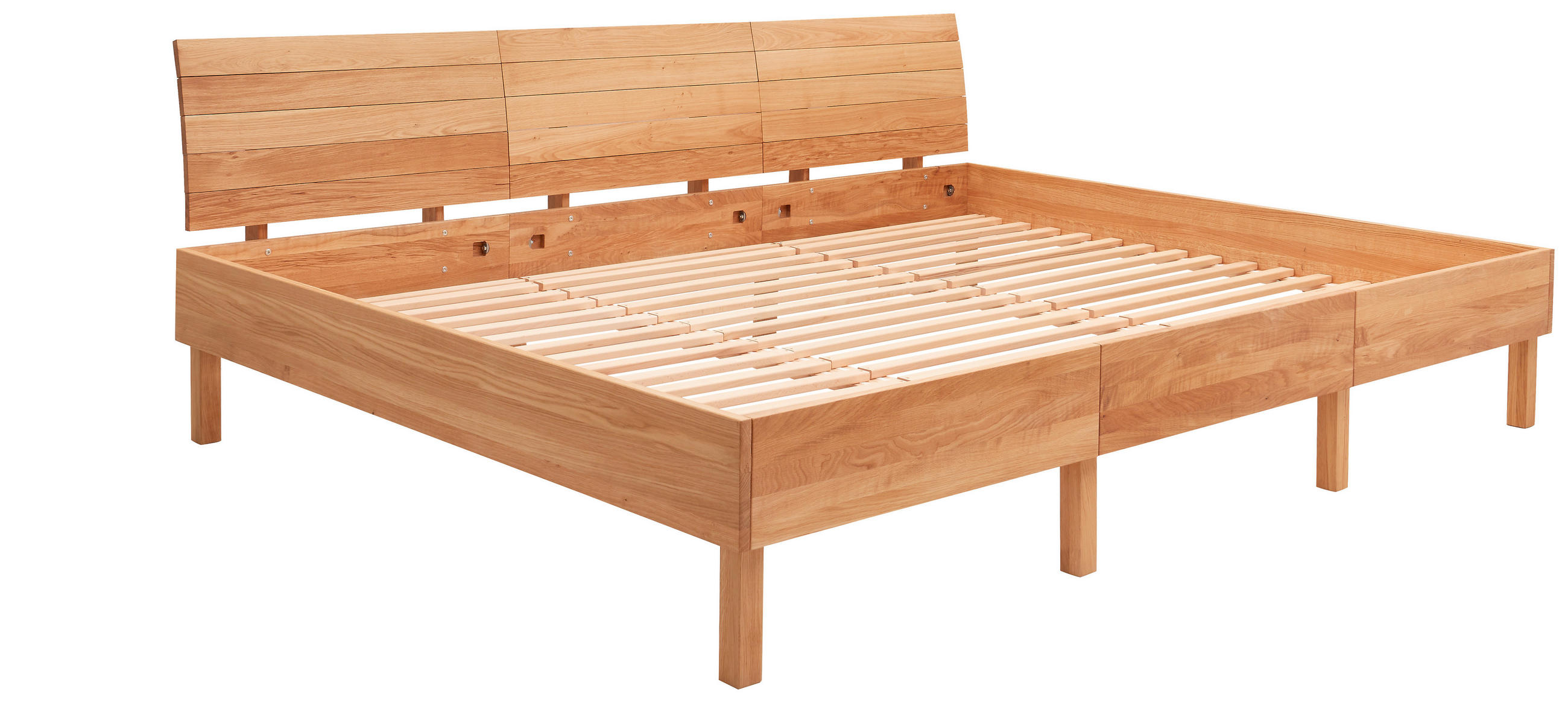 FAMILIENBETT - Wildeiche, Natur, Holz (270/200cm) - Linea Natura