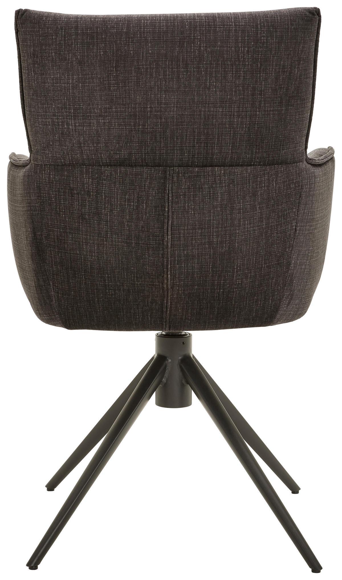 ARMLEHNSTUHL  in Eisen Velours  - Anthrazit/Schwarz, Design, Textil/Metall (58/91/62cm) - Dieter Knoll