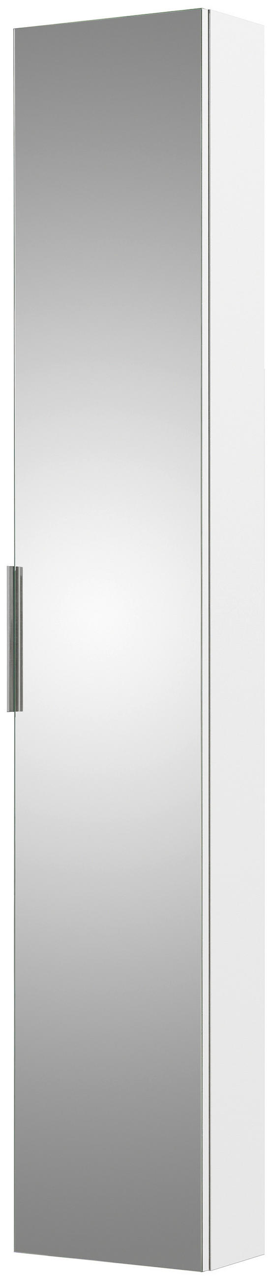 HOCHSCHRANK 30/168/17 cm  - Weiß Hochglanz/Weiß, KONVENTIONELL, Glas/Holzwerkstoff (30/168/17cm) - Sadena