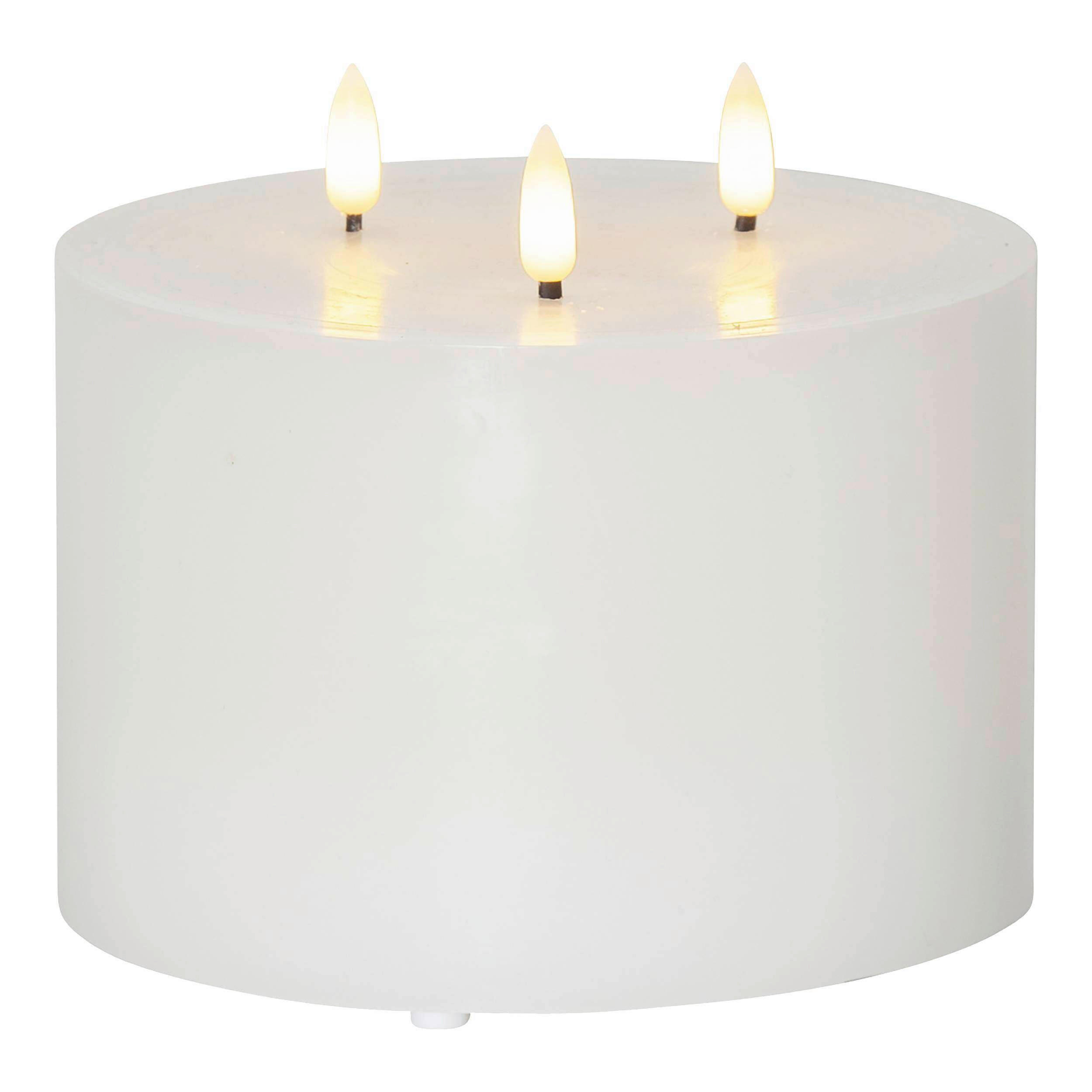 LED-KERZE  - Weiß, Basics, Naturmaterialien/Kunststoff (15/13cm) - Eglo