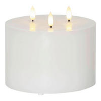 LED-KERZE  - Weiß, Basics, Naturmaterialien/Kunststoff (15/13cm) - Eglo