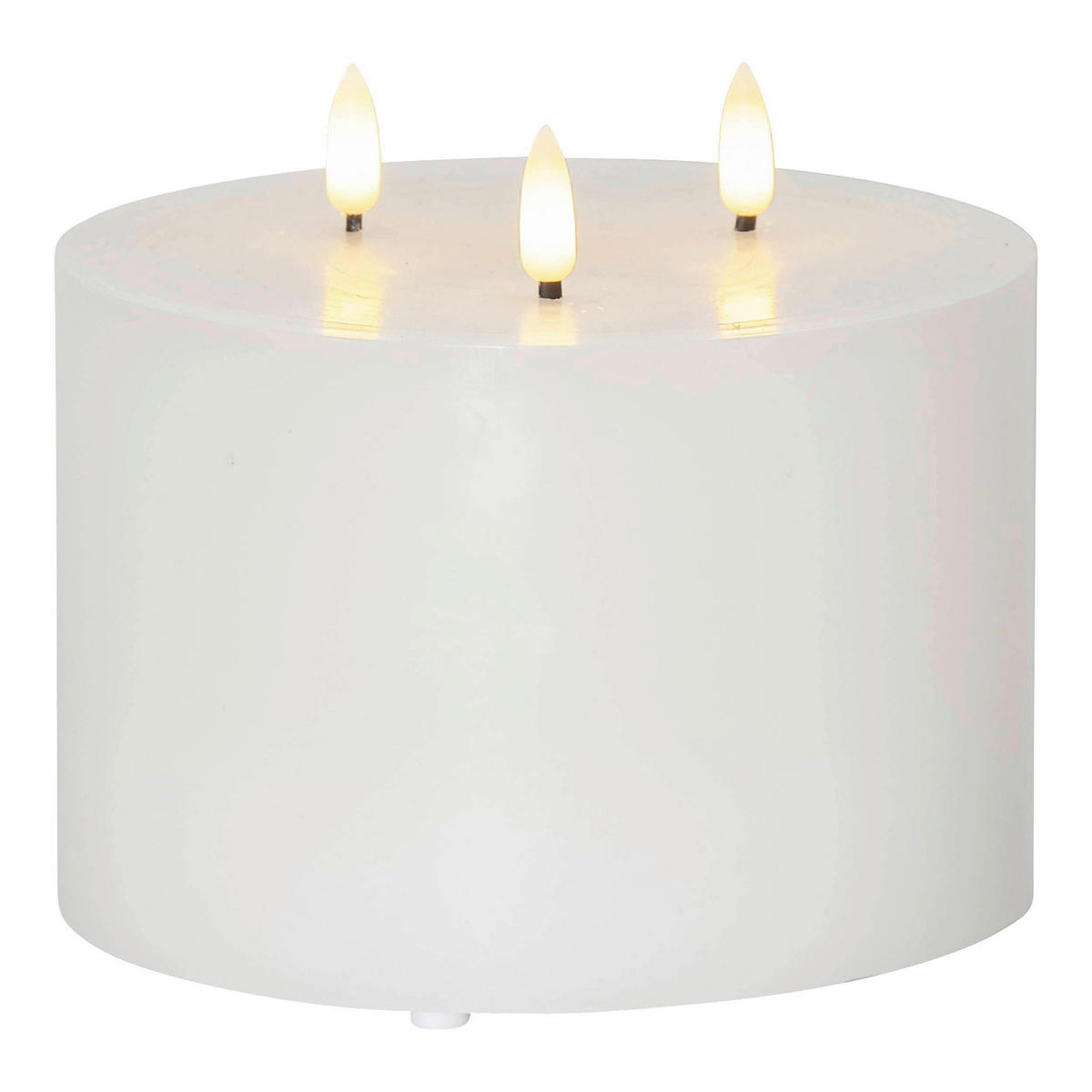 LED-KERZE  - Weiß, Basics, Naturmaterialien/Kunststoff (15/13cm) - Eglo