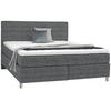 BOXSPRINGBETT 180/200 cm  in Dunkelgrau  - Chromfarben/Dunkelgrau, Konventionell, Kunststoff/Textil (180/200cm) - Voleo