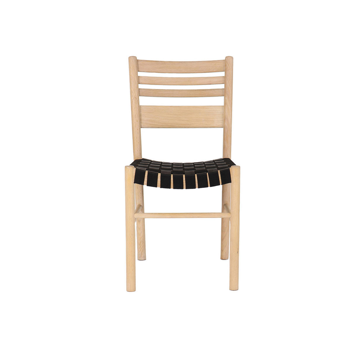 STOL     - ek Bianco/svart, Modern, trä/textil (43/85/53cm) - Niels Andersson