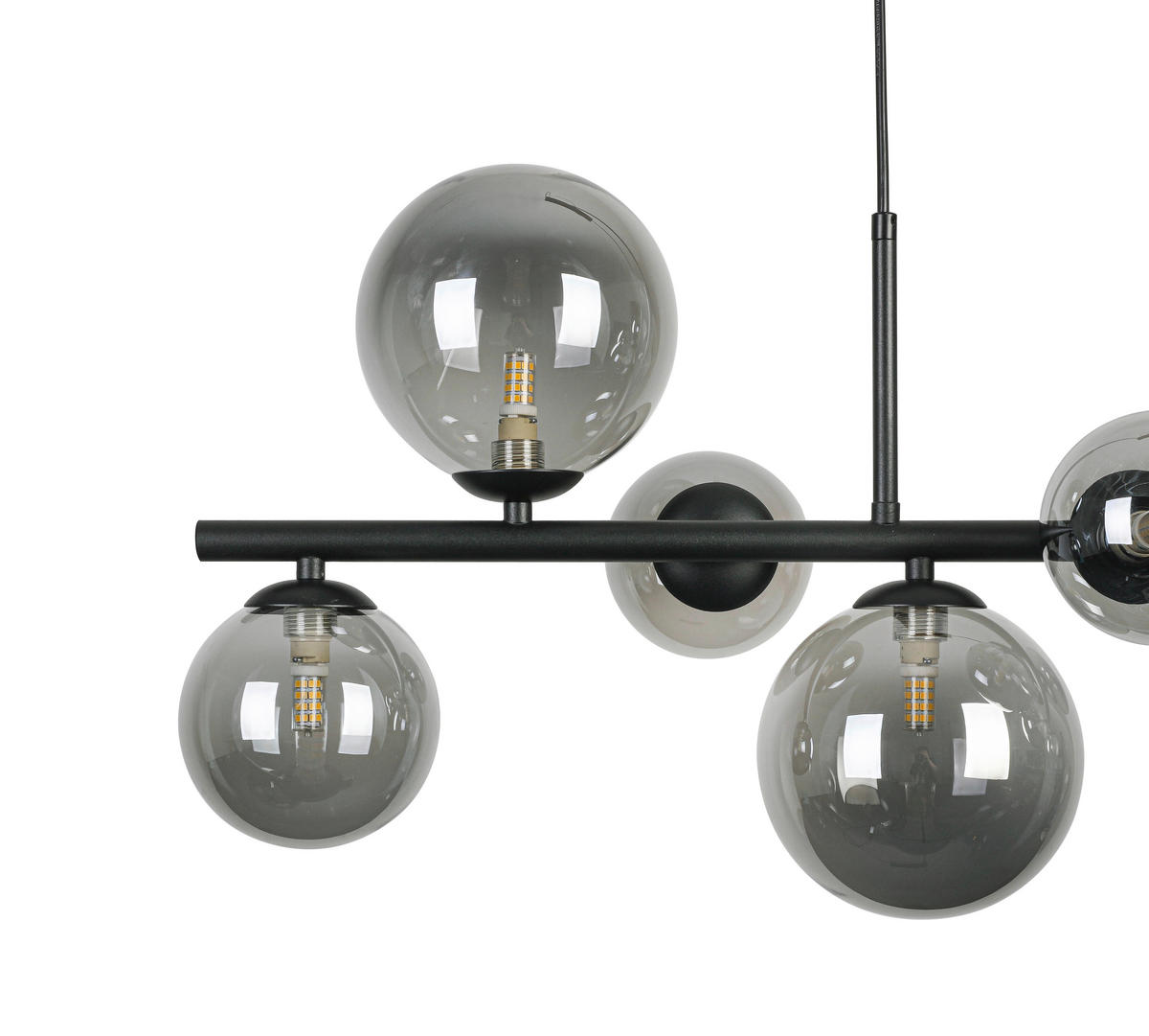 LUSTER    90/30/120 cm    - crna, Konvencionalno, staklo/metal (90/30/120cm) - Dieter Knoll