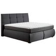 BOXSPRINGBETT 180/200 cm  in Anthrazit  - Wengefarben/Anthrazit, KONVENTIONELL, Holz/Textil (180/200cm) - Xora