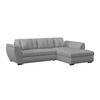 ECKSOFA in Webstoff Grau  - Schwarz/Grau, Design, Kunststoff/Textil (278/187cm) - Livetastic