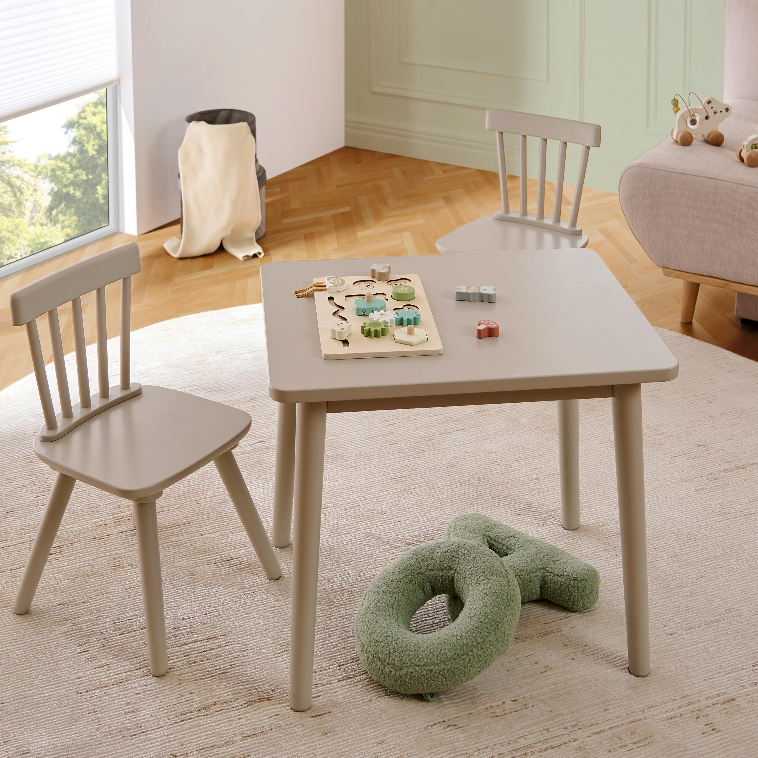 Thumbnail - Jimmylee Kindersitzgruppe, Beige, Holz, Kautschukholz, vollmassiv, Kinder- & Jugendzimmer, Kindermöbel, Kindersitzmöbel ...