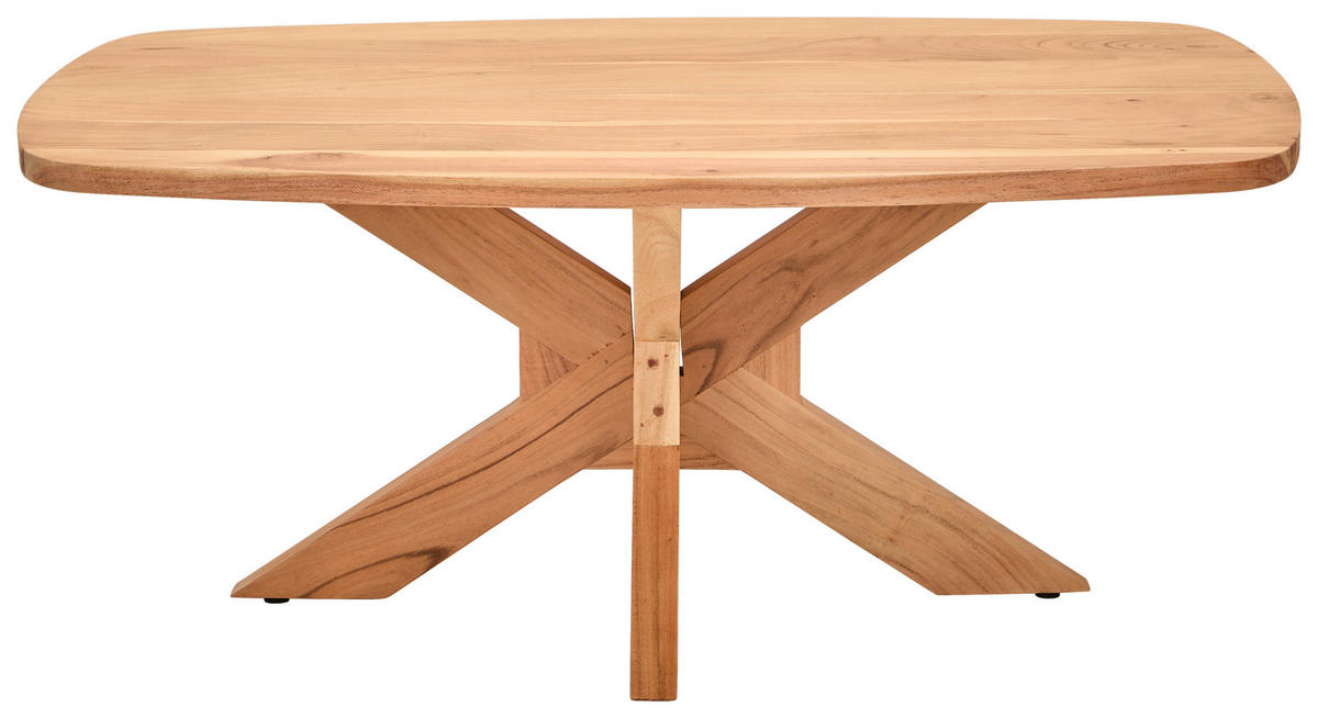 COUCHTISCH Akazie Hartholz 110/70/45 cm oval  - Akaziefarben, Design, Holz (110/70/45cm) - Livetastic