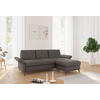 ECKSOFA ROCHELLE E Graphitfarben Flachgewebe  - Schwarz/Graphitfarben, KONVENTIONELL, Textil/Metall (251/164cm) - Sit & More