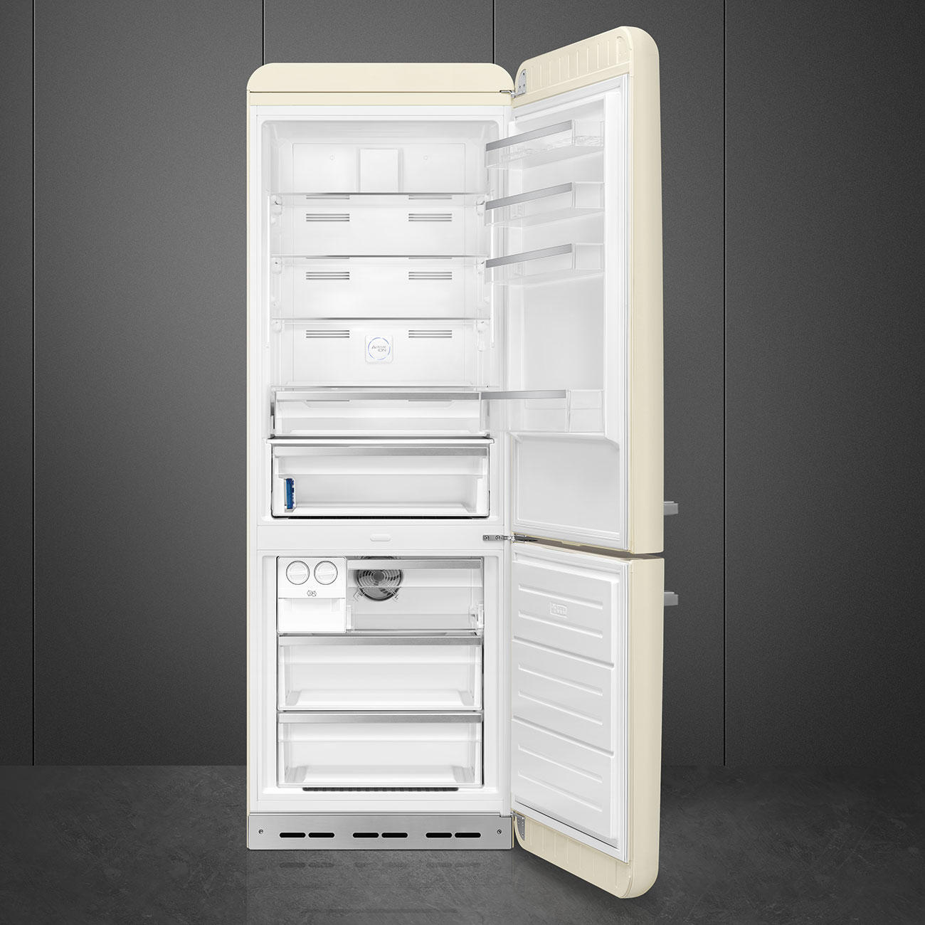 KÜHL-GEFRIER-KOMBINATION FAB38RCR5  - Creme, Basics, Metall (70,6/205/71,1cm) - SMEG