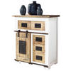 SIDEBOARD 70/85/45 cm  in Braun, Schwarz, Weiß  - Schwarz/Braun, KONVENTIONELL, Holz/Metall (70/85/45cm) - Livetastic