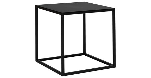 BEISTELLTISCH 40/40/40 cm Schwarz quadratisch  - Schwarz, Design, Metall (40/40/40cm) - Johann Jakob