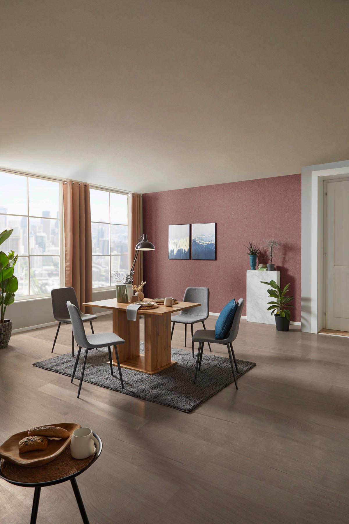 ESSTISCH rechteckig Eichefarben  - Eichefarben, MODERN, Holzwerkstoff (120/80/74cm) - home24