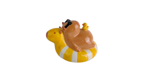 DEKOTIER - Gelb/Braun, Trend, Keramik (17,5/14/11,6cm) - Ambia Home