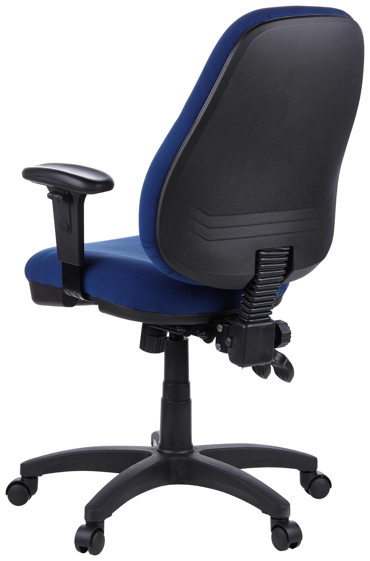OTOČNÁ ŽIDLE, plochá tkanina, modrá, černá - modrá/černá, Basics, textil/plast (58/121/46cm) - MID.YOU