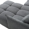 ECKSOFA Grau Plüsch Zierkissen, Rückenkissen, Bettkasten, Schlaffunktion, Rücken echt, Liegefläche im Originalstoff  - Schwarz/Grau, KONVENTIONELL, Kunststoff/Textil (253/192cm) - Carryhome