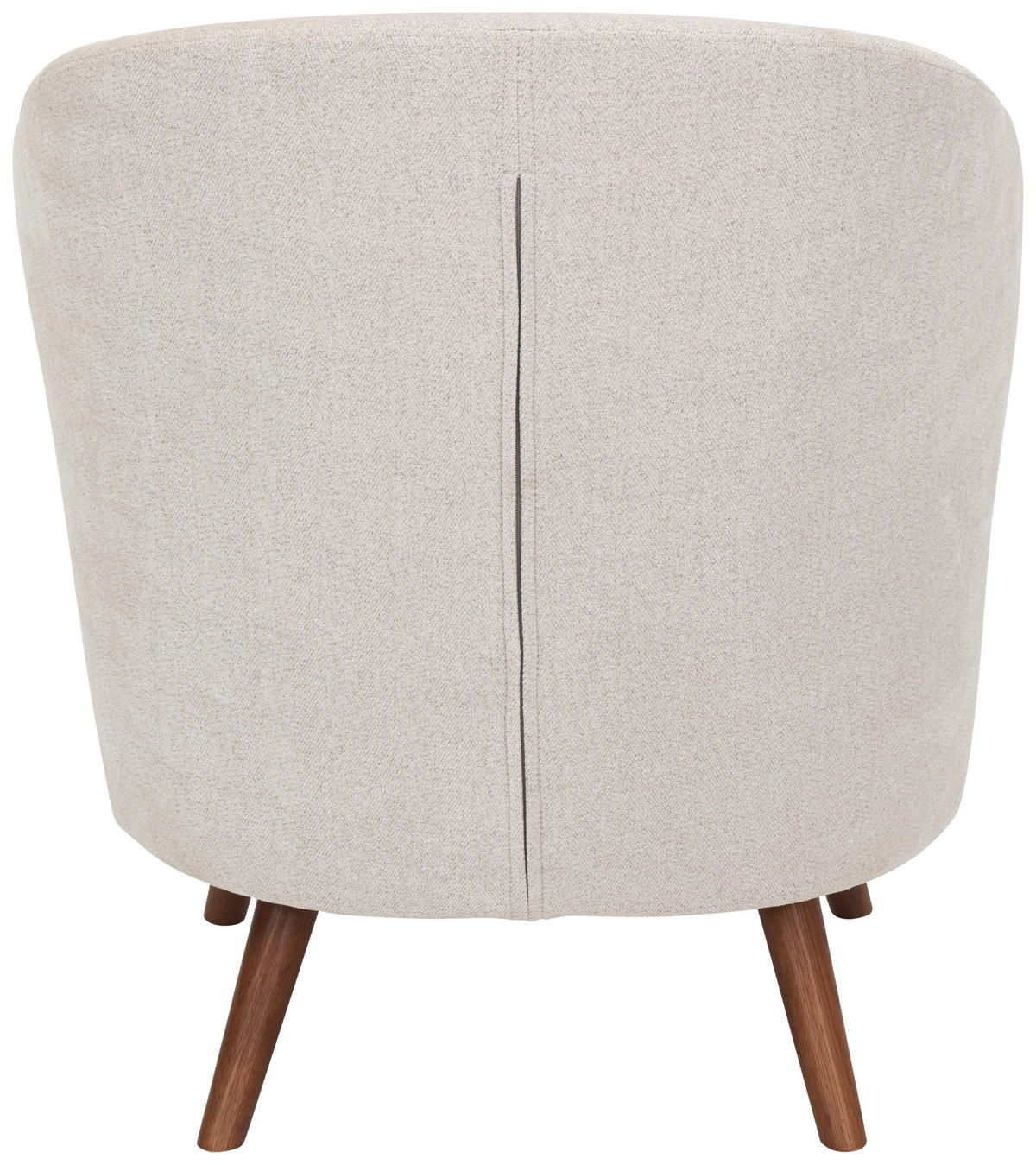 SESSEL in Webstoff Creme  - Walnussfarben/Creme, Design, Holz/Textil (66/78/69cm) - MID.YOU