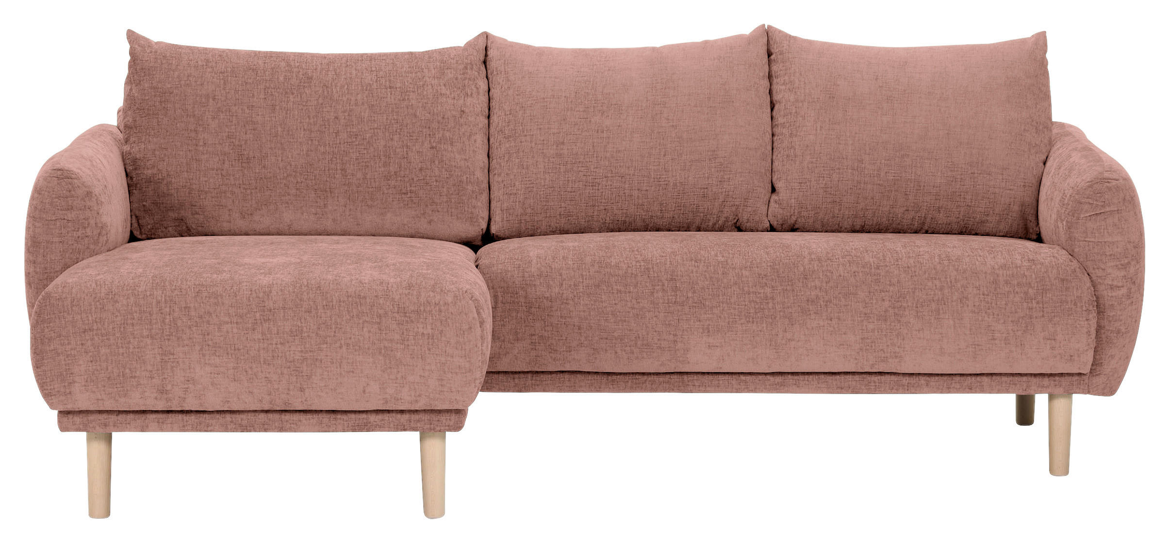 HÖRNSOFFA i flatväv gammelrosa  - bokfärgad/gammelrosa, Klassisk, trä/textil (144/230cm) - Livetastic