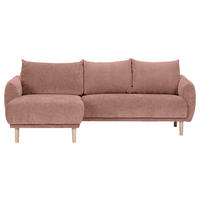 HÖRNSOFFA i flatväv gammelrosa  - bokfärgad/gammelrosa, Klassisk, trä/textil (144/230cm) - Livetastic