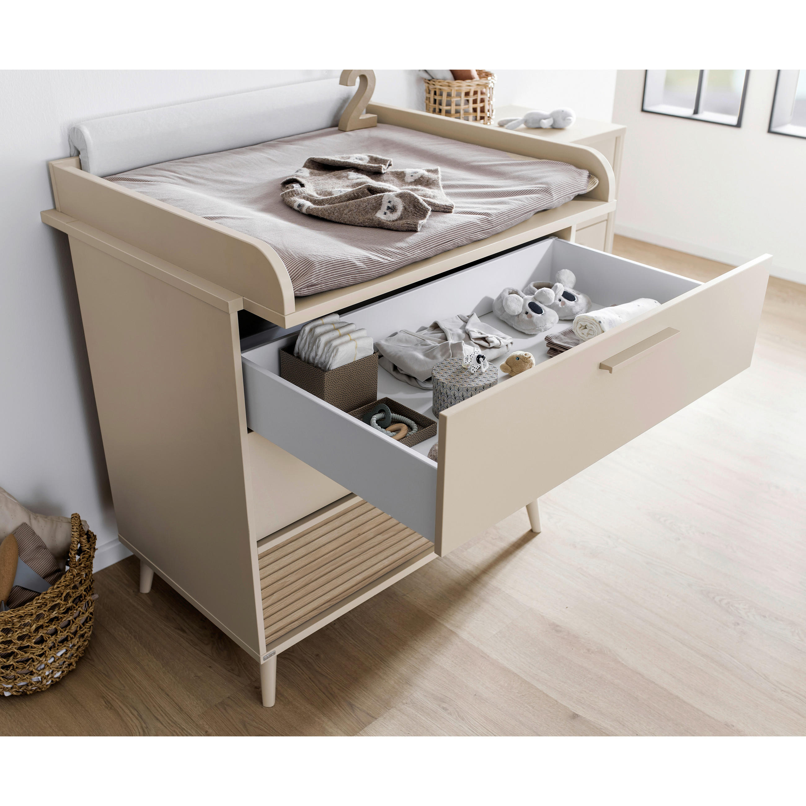 WICKELKOMMODE Eefje  - Beige, Basics, Holzwerkstoff (94,8/93,2/57,1cm) - Paidi