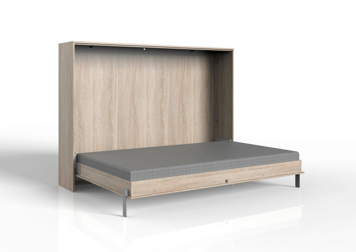 SKLÁPĚCÍ POSTEL, 140/200 cm - barvy dubu, Basics, kompozitní dřevo (140/200cm)
