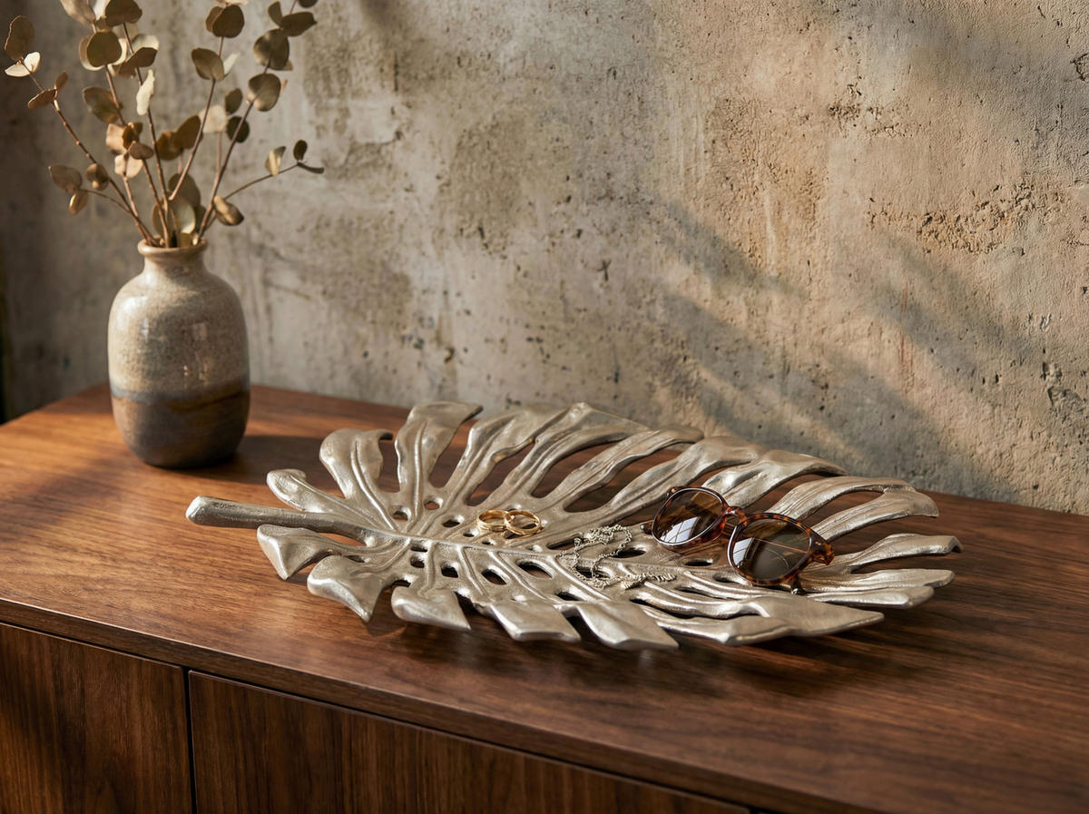 DEKOSCHALE - Silberfarben, Design, Metall (36/29/4cm) - Livetastic