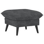 HOCKER Velours Anthrazit  - Anthrazit/Schwarz, Design, Holz/Textil (63/44/63cm) - Carryhome