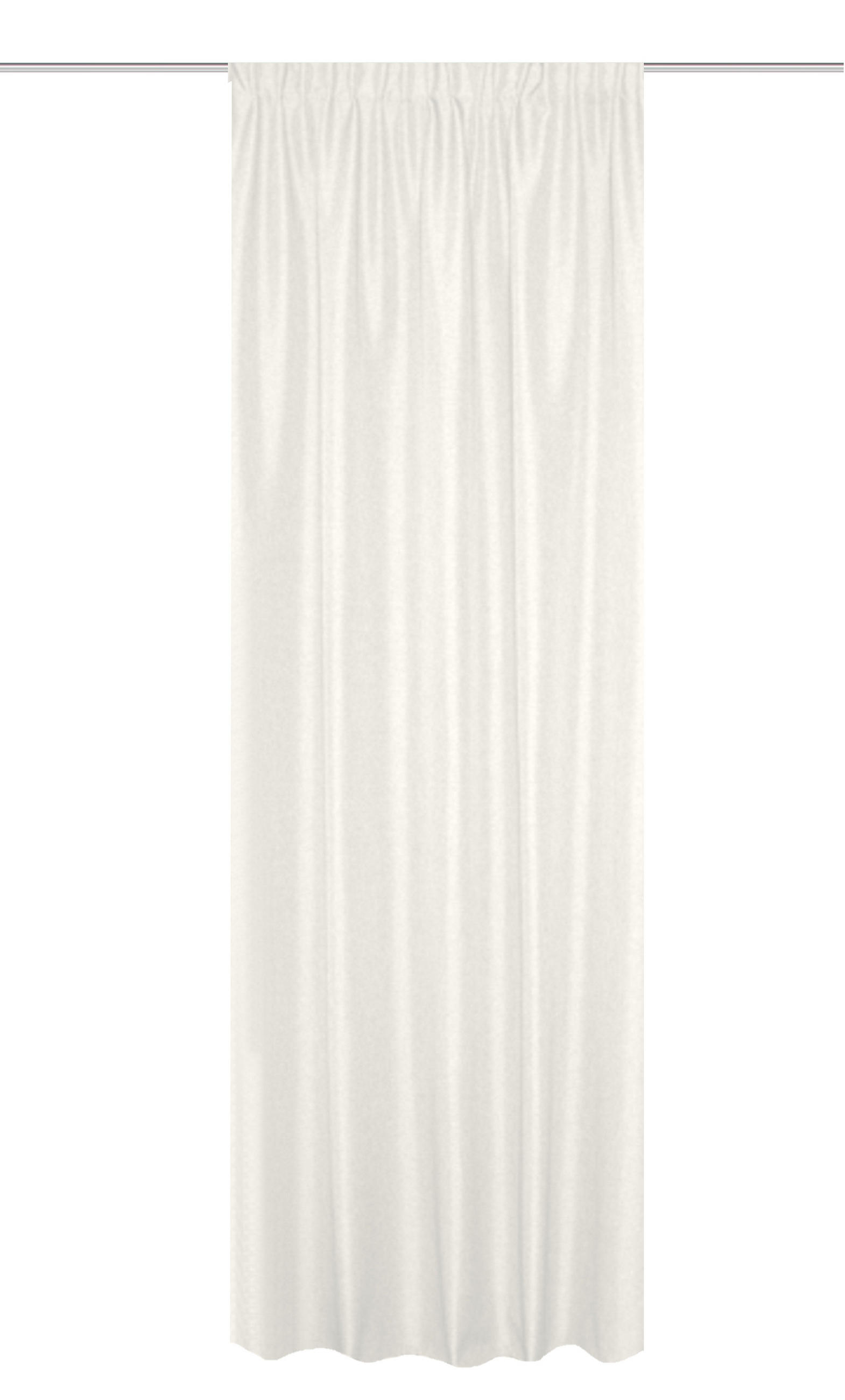 WÄRMESCHUTZVORHANG ESKIMO blickdicht 135/300 cm   - Weiß, Basics, Textil (135/300cm)