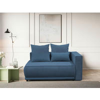 RÉCAMIERE in Plüsch Blau  - Blau/Rosa, Design, Kunststoff/Textil (168/73/99cm) - MID.YOU