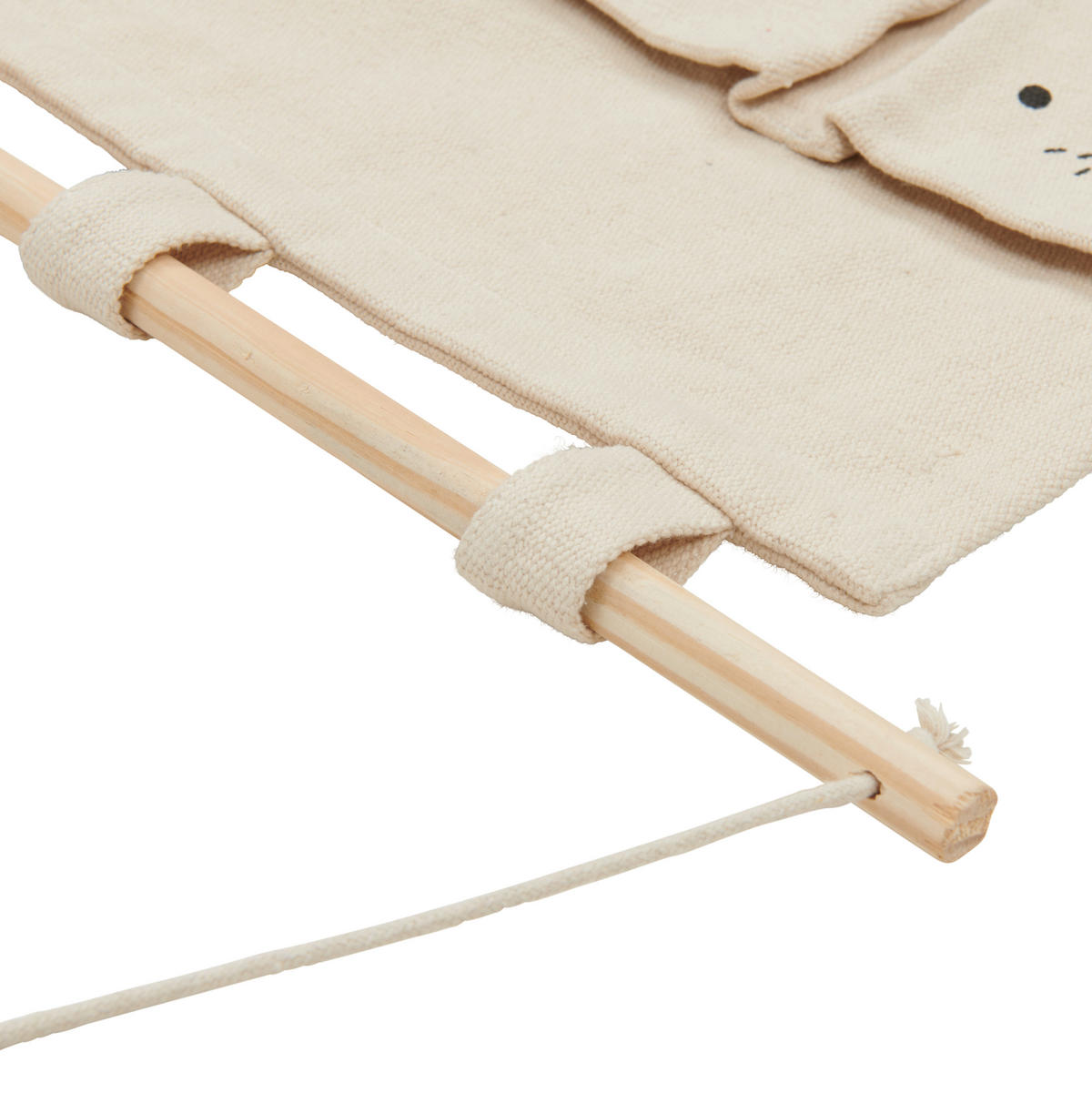 VISEĆI ORGANIZATOR  - prirodne boje, Basics, drvo/tekstil (37/43cm) - Patinio