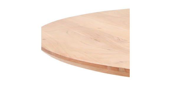 ESSTISCH in Holz, Metall 130/130/76 cm - Schwarz/Akaziefarben, LIFESTYLE, Holz/Metall (130/130/76cm) - Landscape