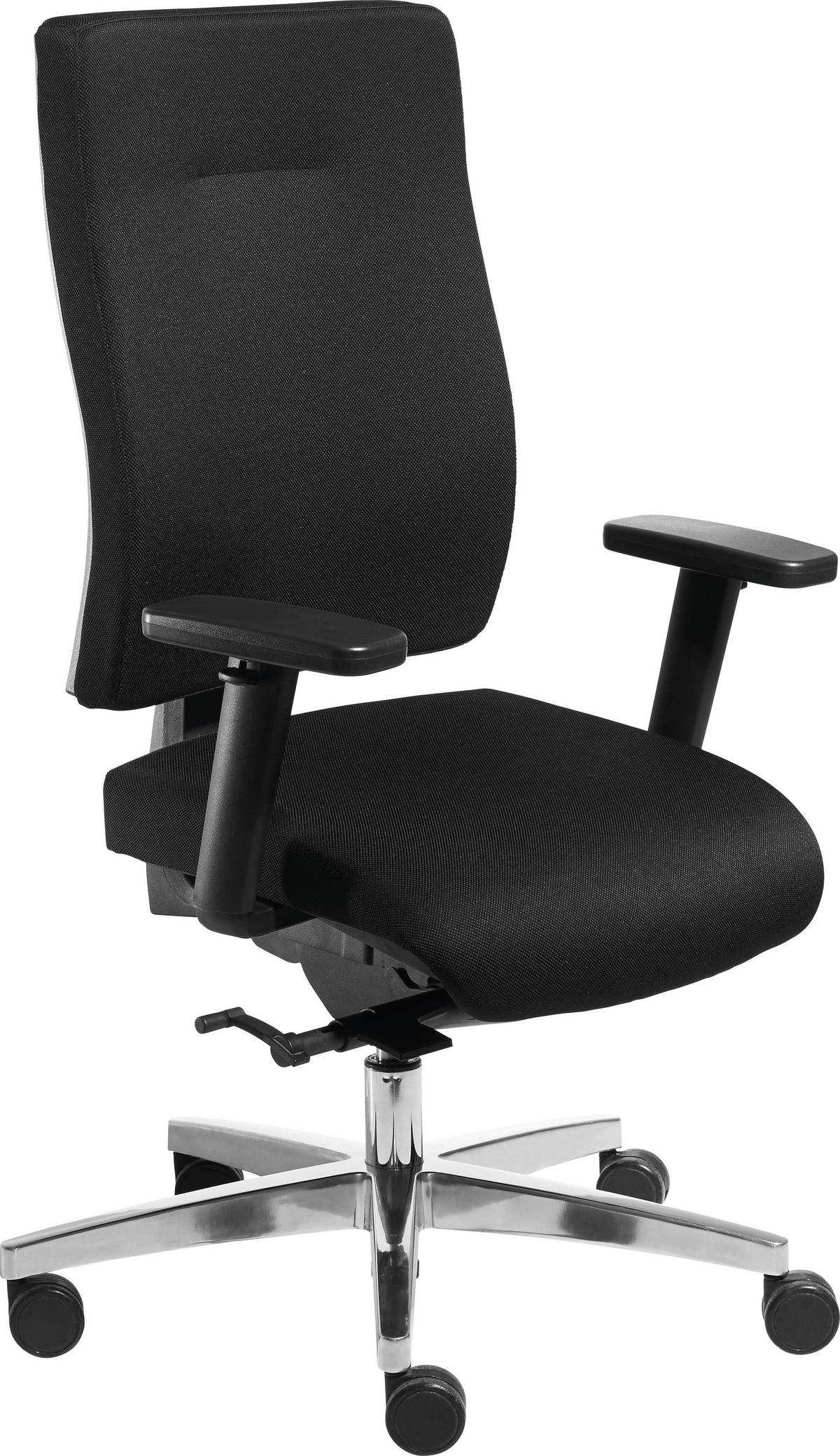 DREHSTUHL Webstoff Schwarz, Alufarben  - Schwarz/Alufarben, Design, Kunststoff/Textil (50/106-122/46-51cm) - Topstar