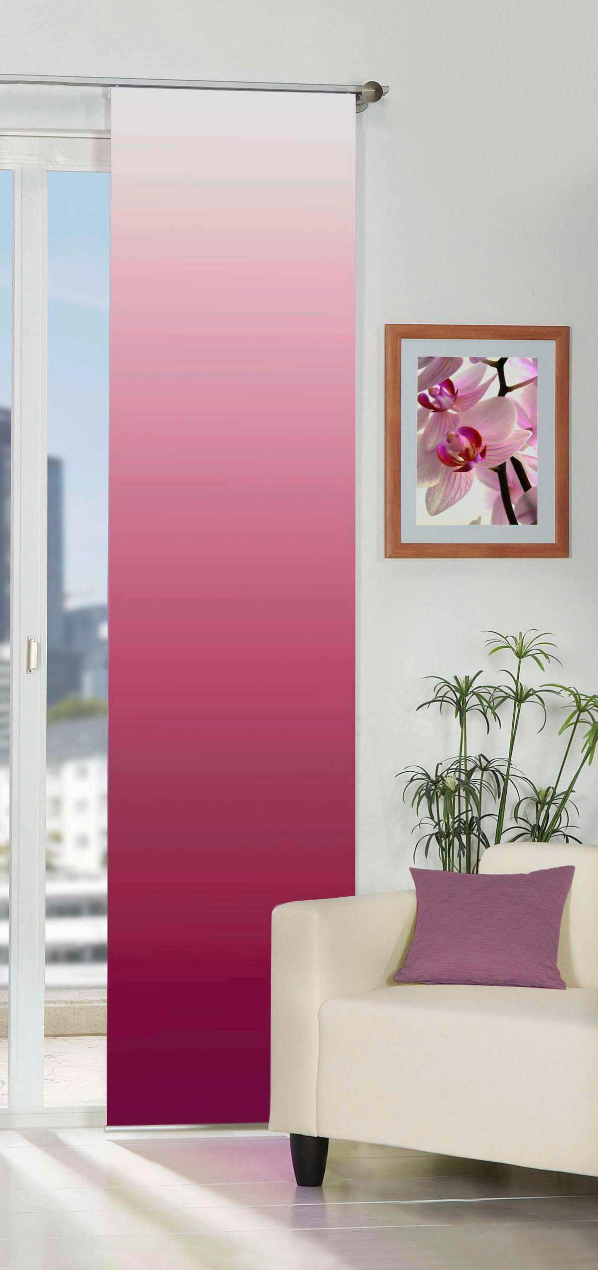 FLÄCHENVORHANG in Pink blickdicht  - Pink, Design, Textil (60/245cm) - Schmidt W. Gmbh