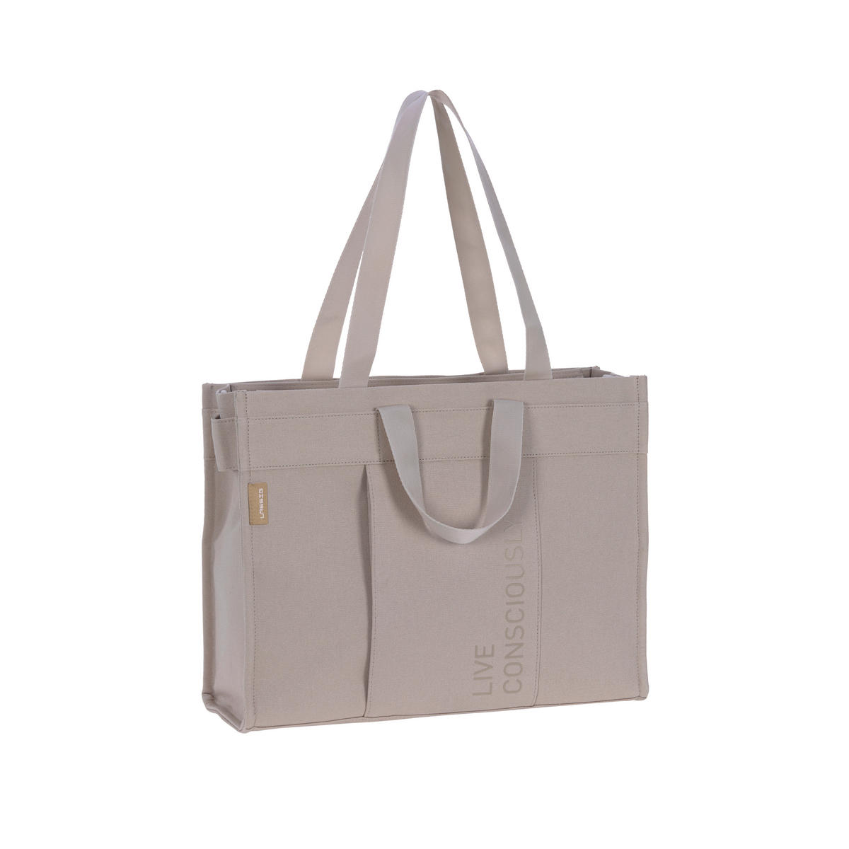 WICKELTASCHE  - Taupe, Basics, Textil (43/13/32cm) - Lässig