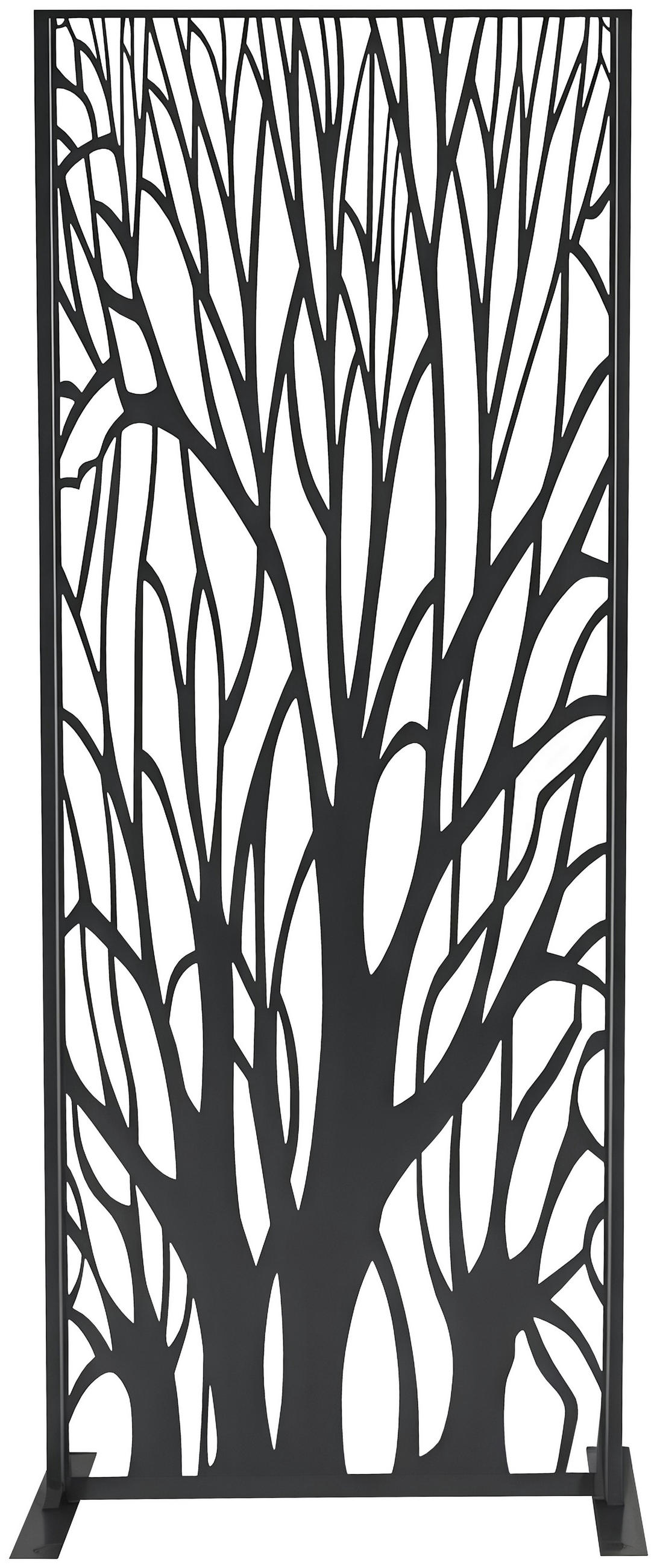 SICHTSCHUTZ - Schwarz, MODERN, Metall (50/150cm) - Prestige Home