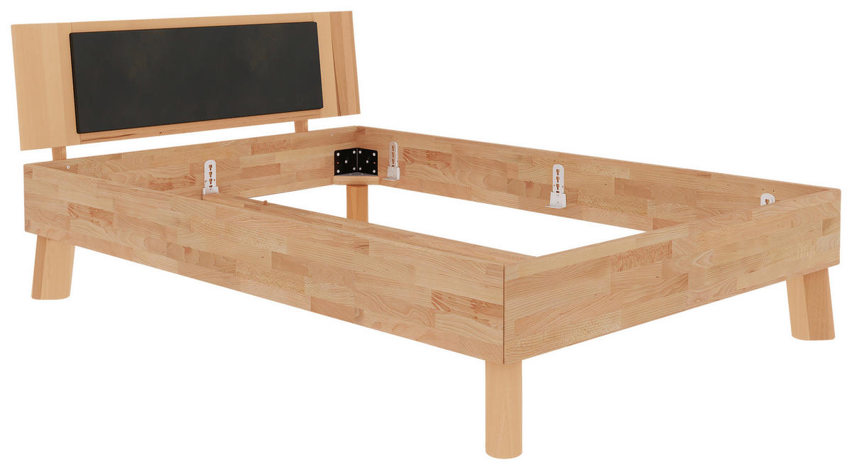 BETT - Naturfarben/Kernbuche, MODERN, Holz (140/200cm) - MID.YOU