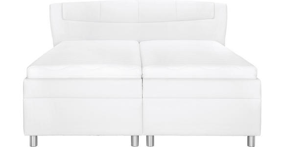 POLSTERBETT 160/200 cm  in Weiß  - Silberfarben/Weiß, KONVENTIONELL, Holz/Textil (160/200cm) - Esposa